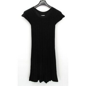Calvin Klein Ribbed Knit Dress Womens Small Black Cap Sleeve Minimalist 90s Y2K